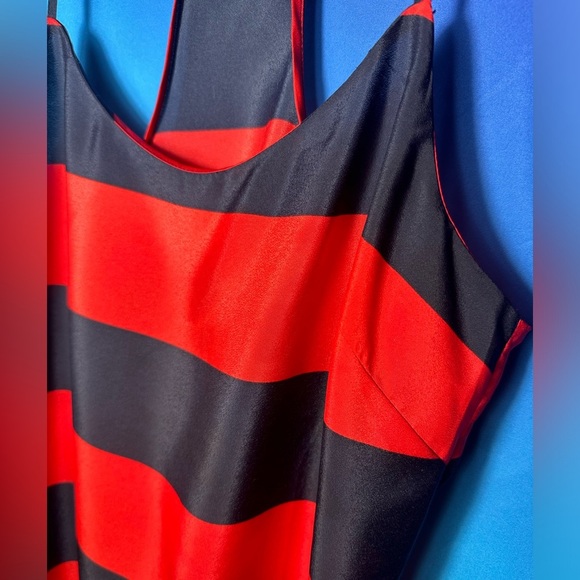 J. crew | Women’s 4 Navy Blue and Red Striped Racerback Camisole Tank Top Blouse - Picture 4 of 5